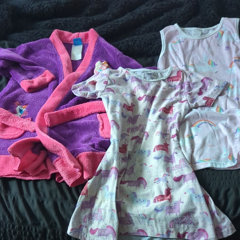 Disney Purple and Pink Unicorn Nightgown Set